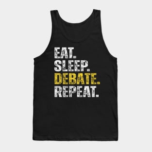 Eat Sleep Debate Repeat Tank Top